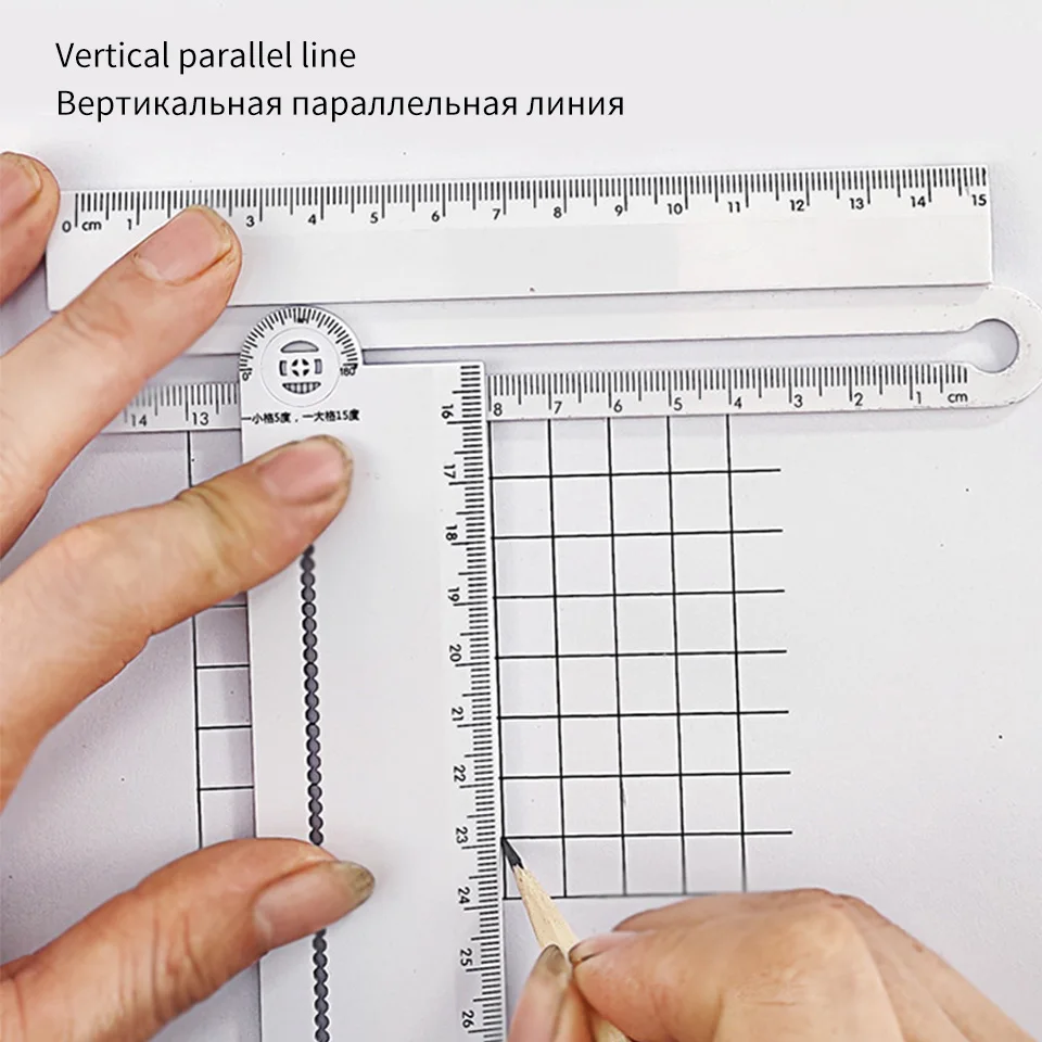 Multifunctional Ruler Angle Gauge Student Drawing Compass Math Geometry Tools Protractor Angle Measurement Tools Hoek Meter
