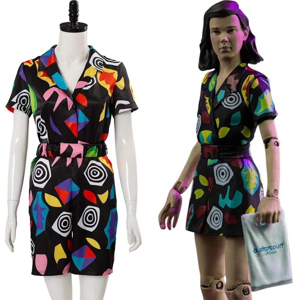 

Stranger Things 3 Children girls Eleven Dress Cosplay Costume Halloween Carnival Costumes for kids