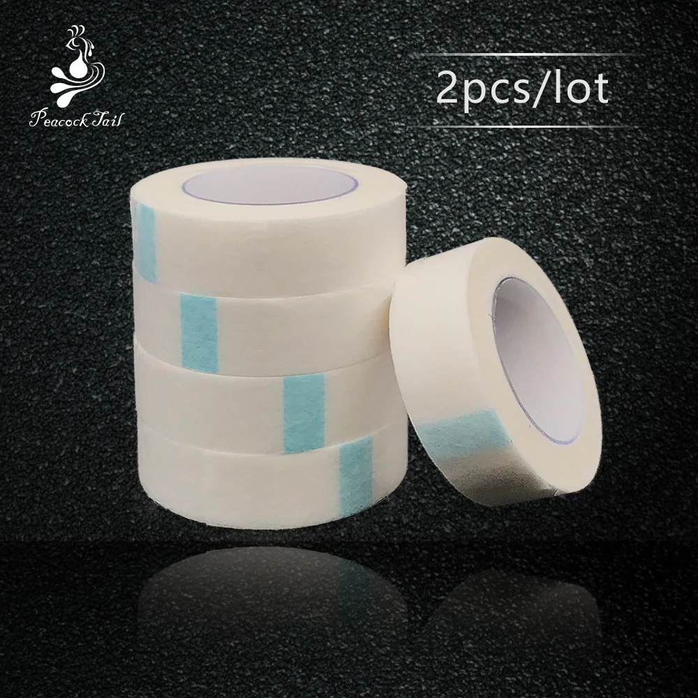 

Tape for eyelash extension Nedical Breathable Non-woven tapes Under Patch tools to Protect Under Eyelashes Peacock tail 2pcs/lot