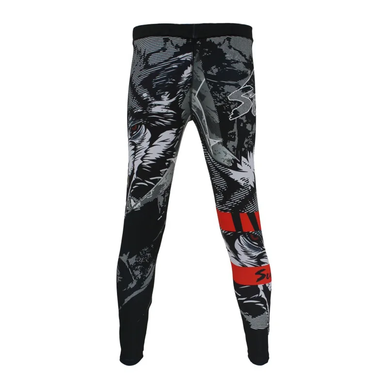 ММА Fightwear 3D Волк печать Рашгард кикбоксинг плотные длинные футболки брюки Муай Тай компрессионные Джерси и брюки