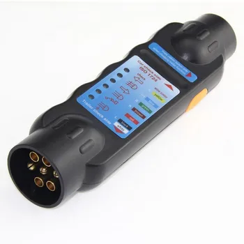 

7pin Vehicle Car Trailer Towing Light Cable Plug and Socket Connector Tester 12V Resistance Tester Auto Diagnostic Tool