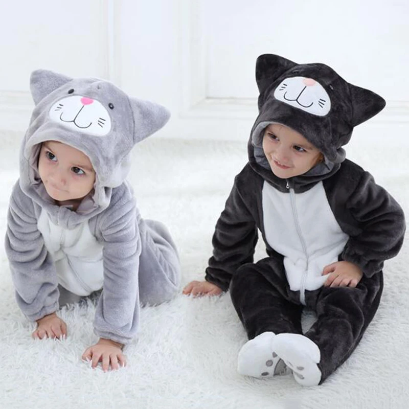 Pyjama Pour Nouveau Ne Barboteuse Pour Bebe The Riz Chat Kigurumi Costume Cosplay Combinaison A Capuche Vetements D Hiver Pour La Maison Aliexpress