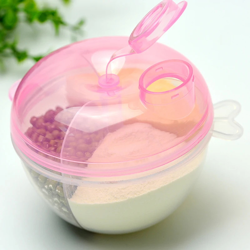 Baby Food Storage Baby milk powder box three-layer infant baby out portable milk powder plastic cartoon portable Feeding Box