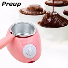 PREUP прочный нержавеющая сталь и пластик горячий шоколад плавильный горшок Электрический фондю плавильный станок набор DIY инструмент ЕС plug