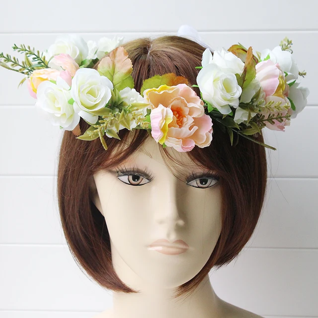 Daisy,Artificial flower Women Hair Fascinator Women Hair Accessories Lady Light Green Color