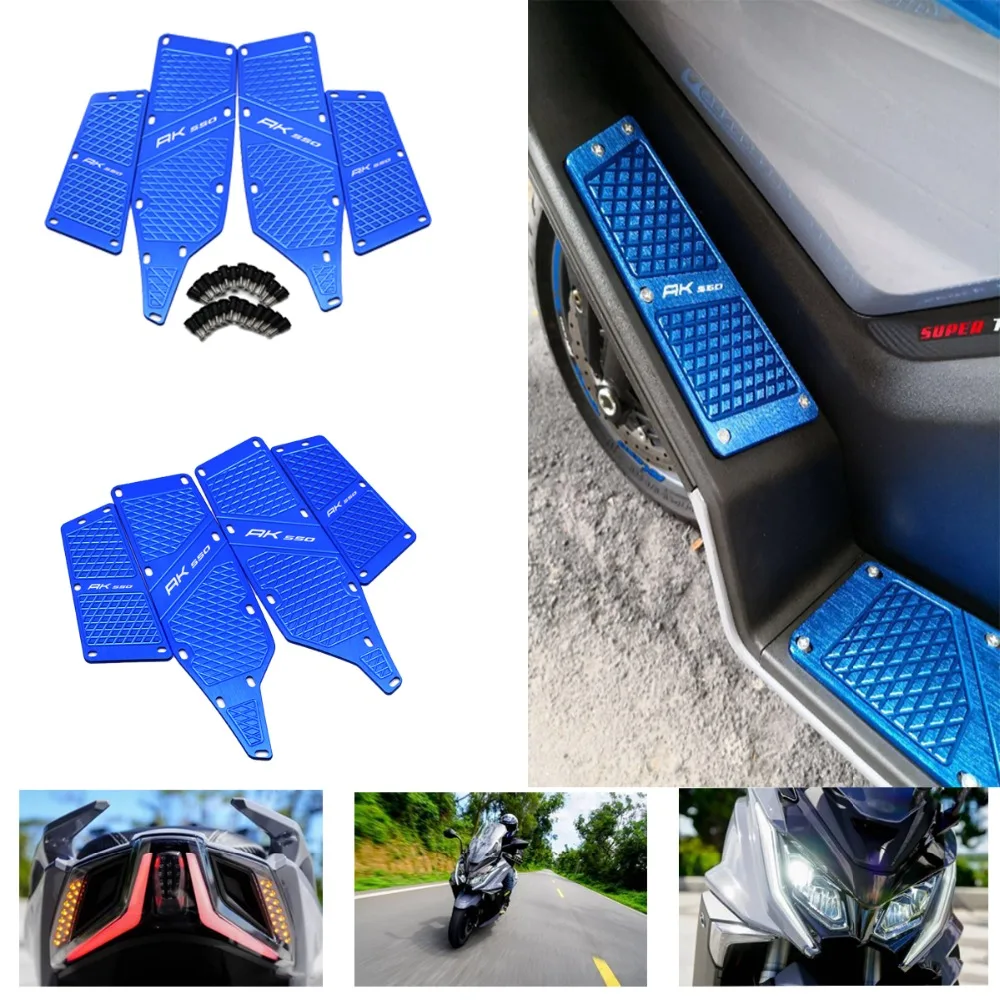 

Motorbikes pedal Front and Rear Footrest Footboard Step Motorcycle Floorboards Foot Pegs For KYMCO AK550 KYMCO AK 550 2017 18