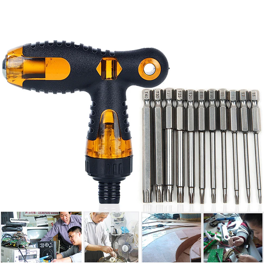 Hakkin 12pcs Screwdriver Set T style Handle Repair Tools Screwdrivers