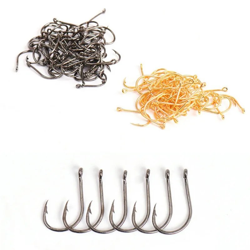 

100pcs/box Fishing Bait Carp Sharpening Hooks High Carbon Steel High Quality Fishhooks High Efficiency Fishhooks 10 Sizes New