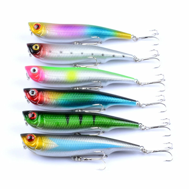 

6 Colors Bionic Pencil Fishing Lure Baits 10.5cm 15.7g Top Water Surface Artificial Plastic Hard Bait