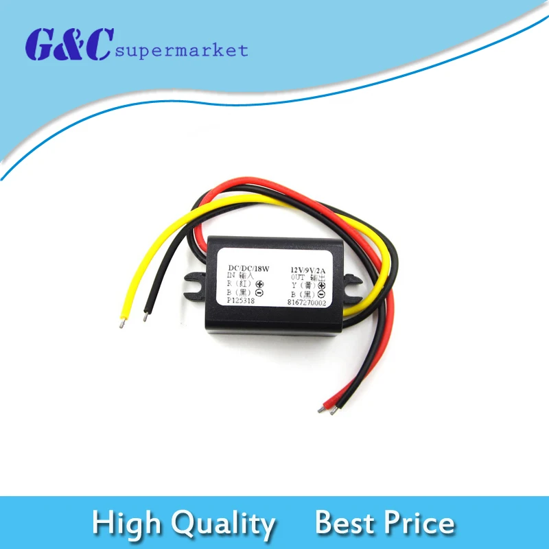 

Waterproof DC/DC Converter 12V Step Down to 9V 3A 15W Power Supply Module