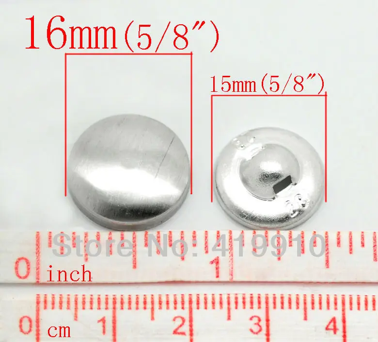 200 комплектов алюминиевые задние крышки металлические кнопки 16 мм x 16 мм(5/" x5/8") 15 мм x 15 мм(5/" x 5/8") M00710