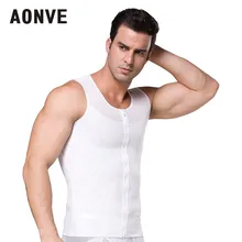 Aonve мужской формирователь Hombre Корректирующее белье на живот Для мужчин для похудения живота положения майка Body Shaper Эластичный молния нижнее белье S-2XL