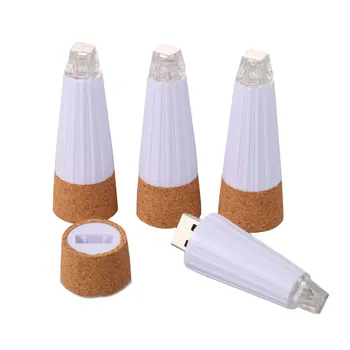 

Hot sale Party Decor 1pc Cork Shaped Rechargeable USB LED Night Light Wine Bottle Lamps