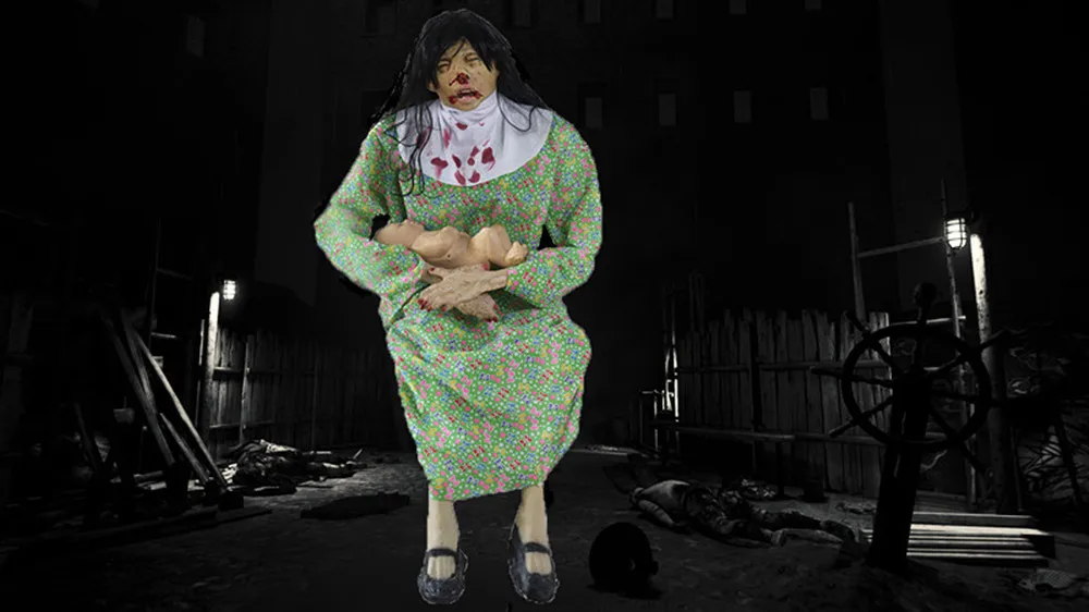 

Halloween Party Decorations Mummy Zombie Sadako Voice Control Horror Props Hunted House Bar Cosplay Scene Tricky Toy Supplies