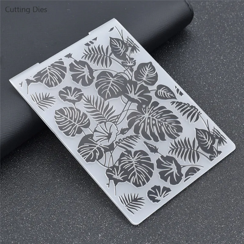 Plastic Embossing Folder Turtle Leaves Plastic Embossing Folders For DIY Crafts