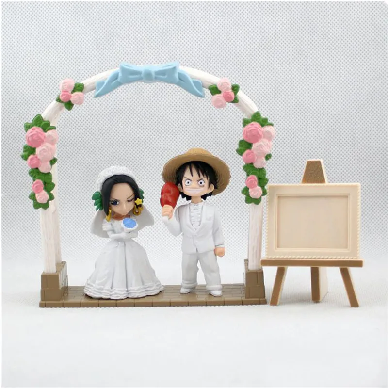 Новый японский аниме One Piece Луффи и Боа Хэнкок брак сцена фигурка игрушка ПВХ