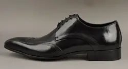 Новый английский стиль Мужская модная кожаная обувь Мужская Удобная острые носки резные бизнес туфли Тонкая дышащая обувь