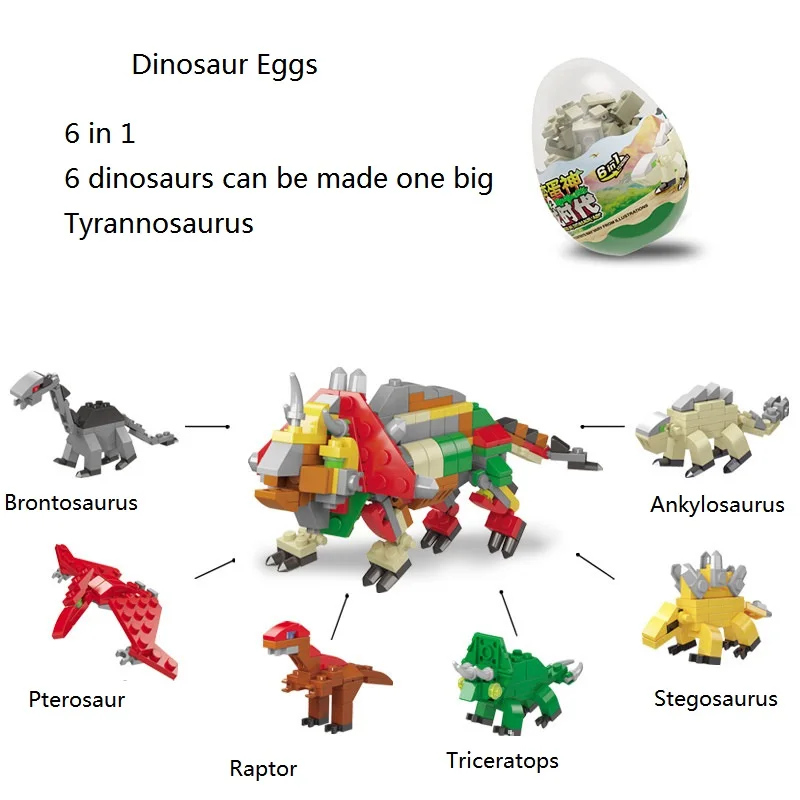 

Kids Toys Dinosaurs Eggs zone Building Blocks Set Model Building Kits Collection For Children Baby Boy Gift Toys