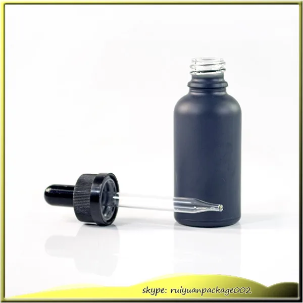 330pcs * childproof dropper bottle 30ml frosted black e liquid e juice bottle black cap glass