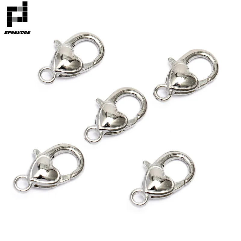 Basehome 10pcs Lot 22x12mm Antique Silver Heart Shape