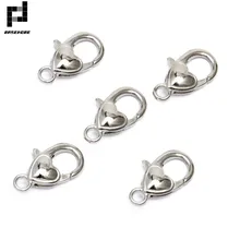 BASEHOME 10 pçs/lote 22x12mm Antique Prata Coração Lagosta Fecho Para Chaveiro Cadeia Colar Retro Lagosta Gancho de fecho DIY
