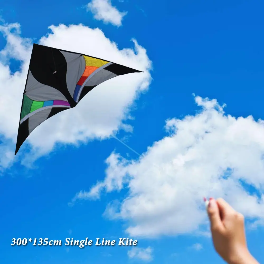 

Single Line Kite Huge Delta-shape Kite Triangle-shaped Flying Kite With 30m String for Kids Adults Outdoor Sport Beach Park Fun