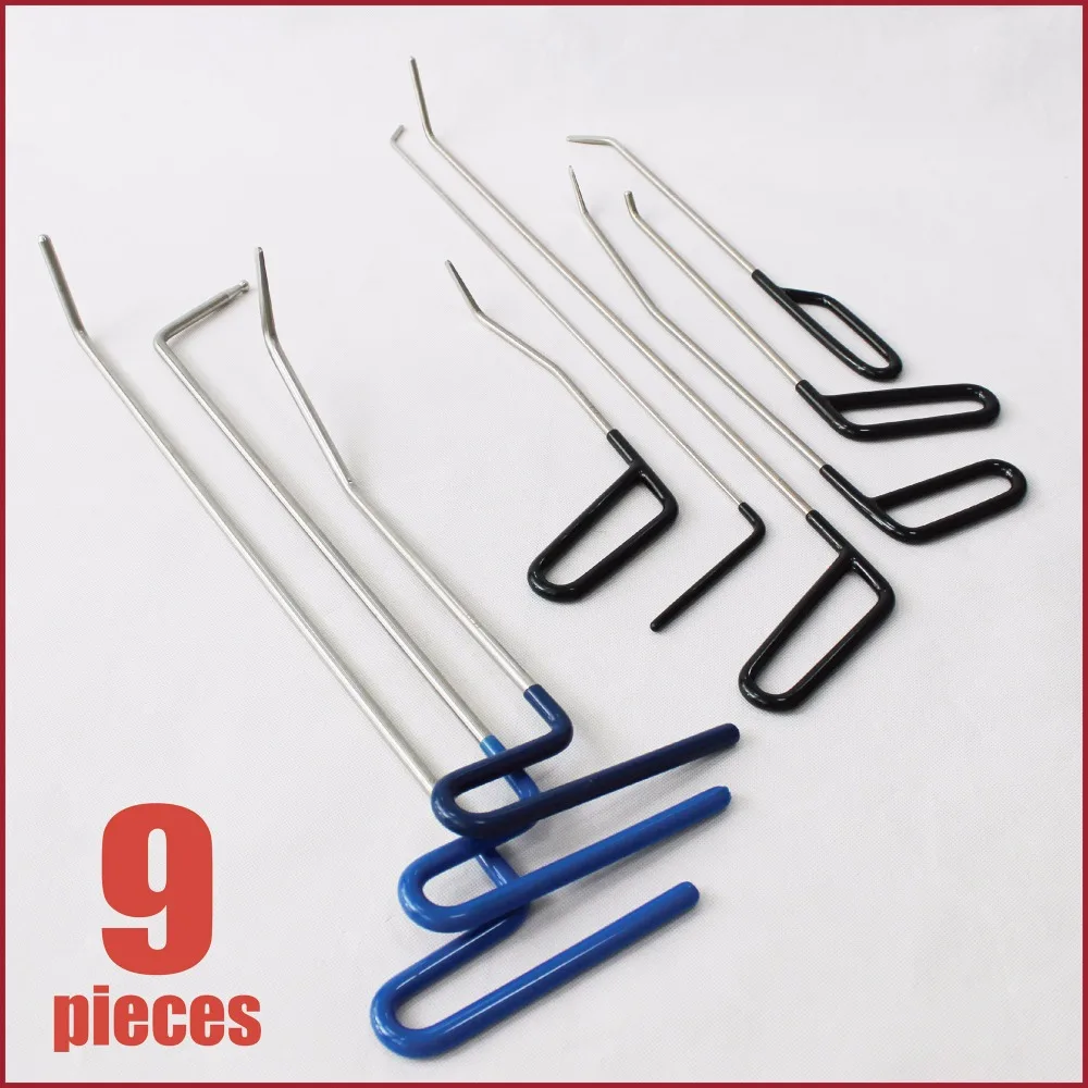 

auto body repair tools pdr kit dent rods paintless dent repair dent removal system garage workshop car panel hand tools pry bar