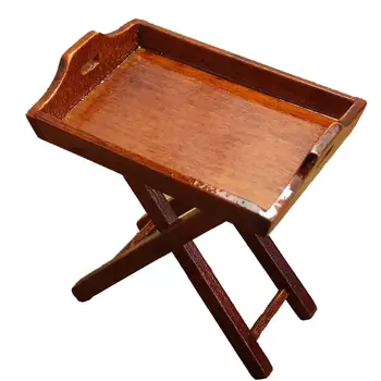 

Dollhouse Miniature Toy 1:12 Kitchen Wooden Tray Table Height 6cm