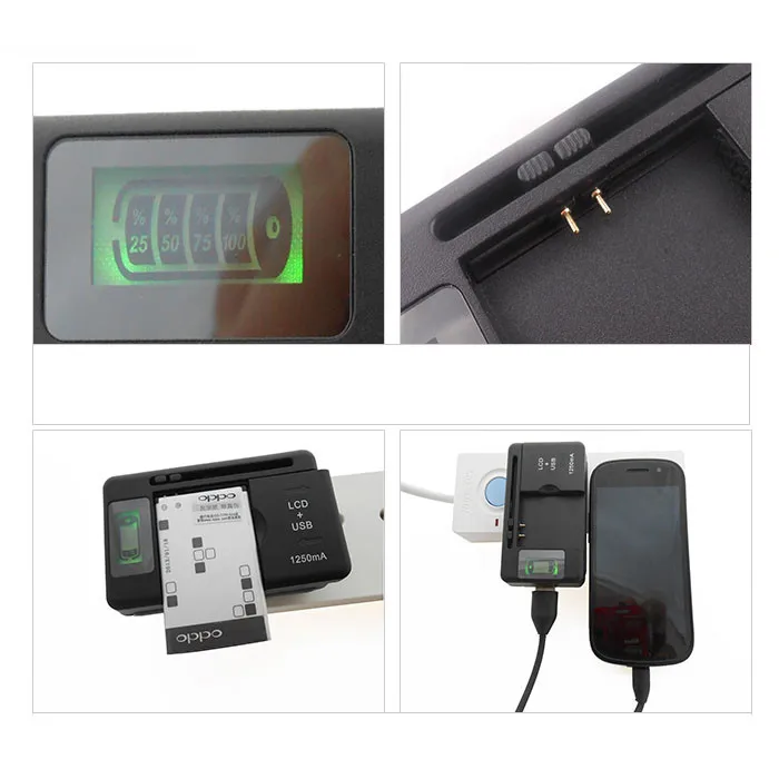 2016 New Universal Li-ion Charger Battery Charger USB-Port with LCD Indicator Screen For Samsung Xiaomi Smartphone #ER60