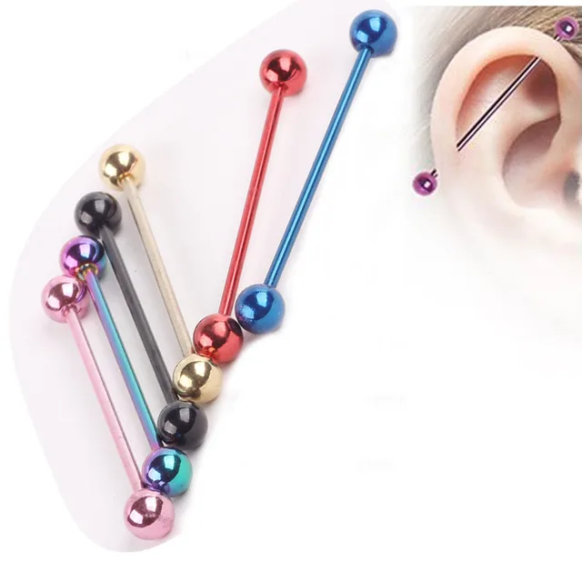 Online 14 Gauge Basic Barbell Body Jewelry 38mm 14 Gauge Basic Barbell Body Jewelry 38mm Mixed Color Tragus Earring Bar Stud For Men Women