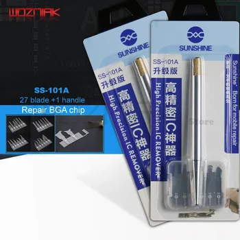 

SS101A Cellphone Repairs Disassemble NAND IC CHIP Knife 27 Blade + Handle for IPhone x 8 7 Motherboard Warping Knife Shovel Glue