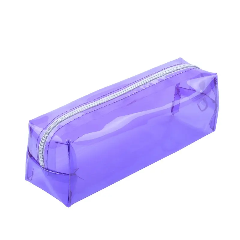 

Transparent Pencil Cases zipper School Girl cute Pencil Cases 18.5*6*5cm purple