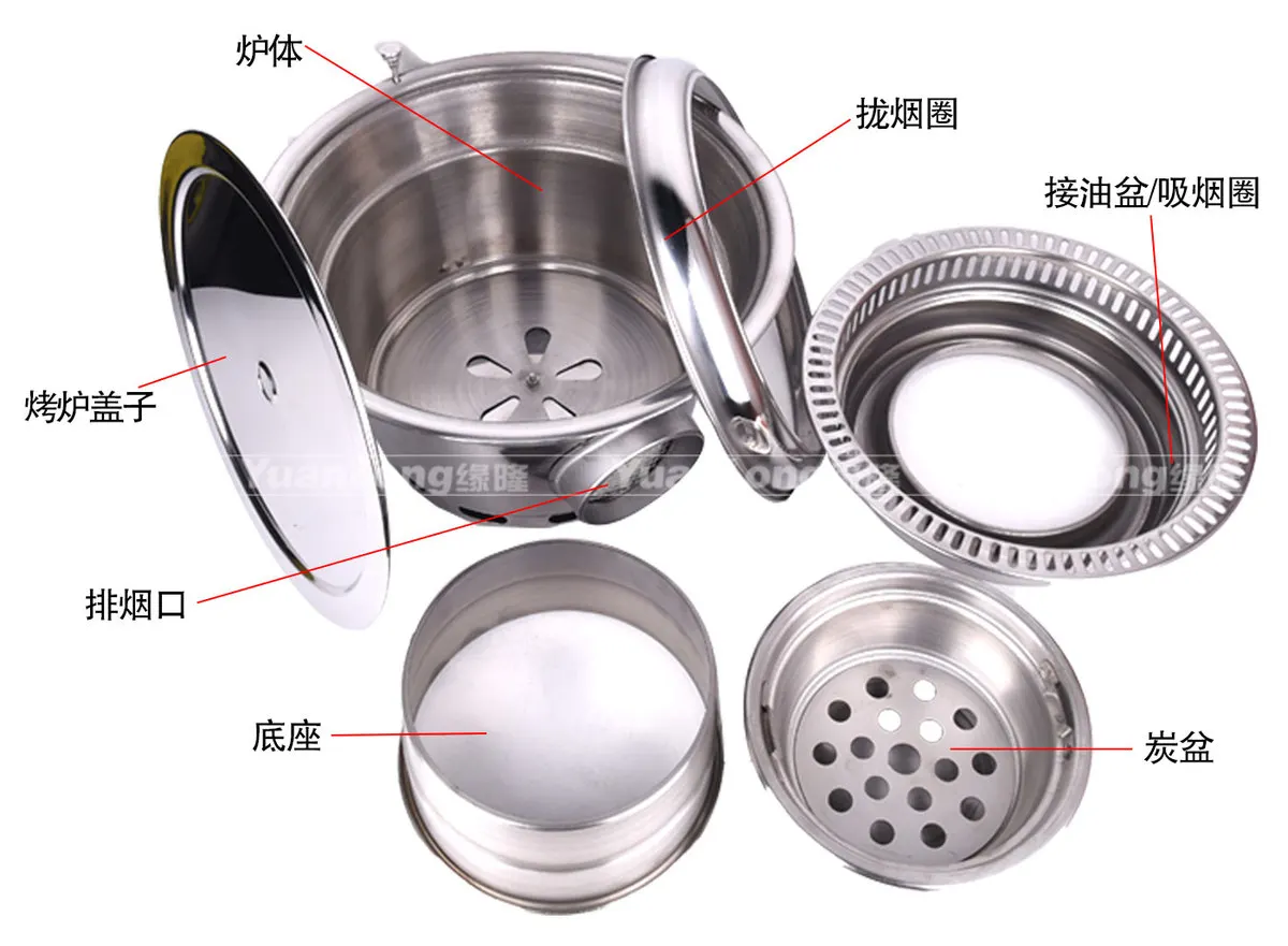 japonês churrasqueira de aço inoxidável