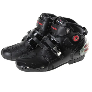 

Motorcycle Boots Pro-biker SPEED moto Racing Motocross Shoes Motorbike protection Black red white size EU 40-47 big size