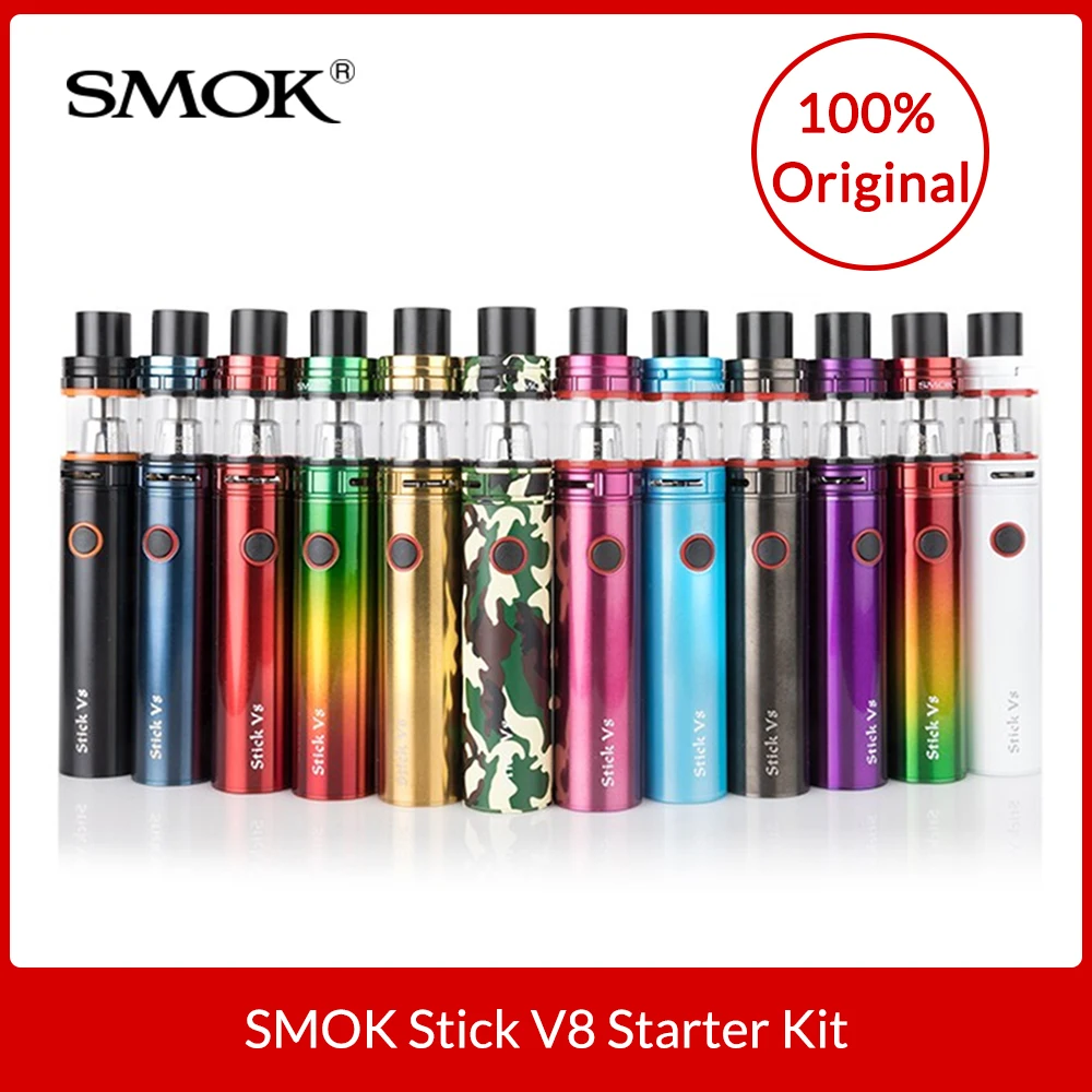 Original SMOK Stick V8 Kit with Built-in 3000mah battery+ V8 Big Baby Tank 5ml+Coils Electronic Cigarette smok stick v8 vape pen