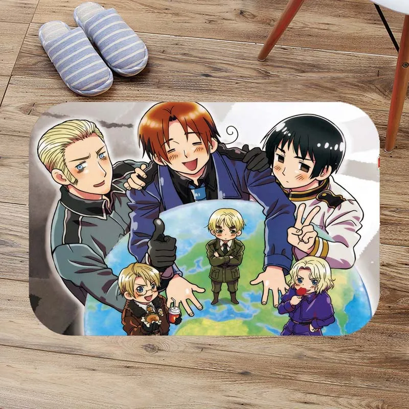 Противоскользящий замшевый ковер Axis Powers Hetalia дверные коврики напольный коврик