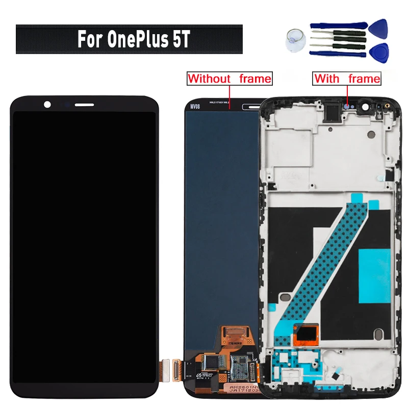 

For OnePlus 5T A5010 display lcd Screen replacement for OnePlus 5T 1+ 5t lcd display touch screen Assembly completely module