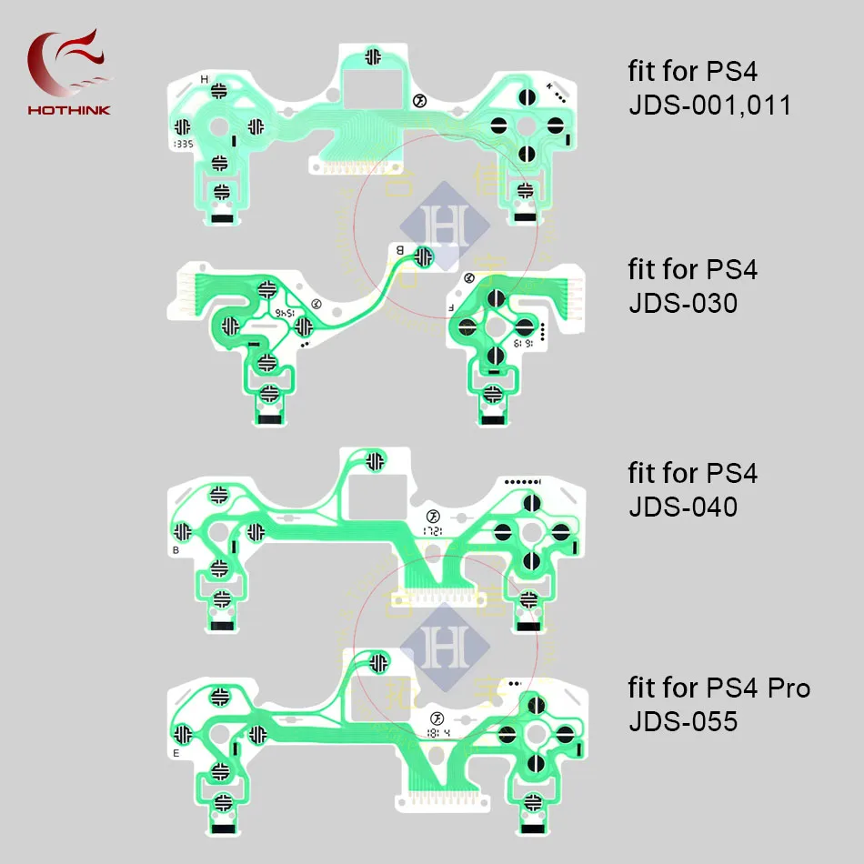 

20pcs/lot HOTHINK Replacement Controller Ribbon Circuit Board PCB Contact Pad flex cable for PS4 Controller Repair part PS4 PRO