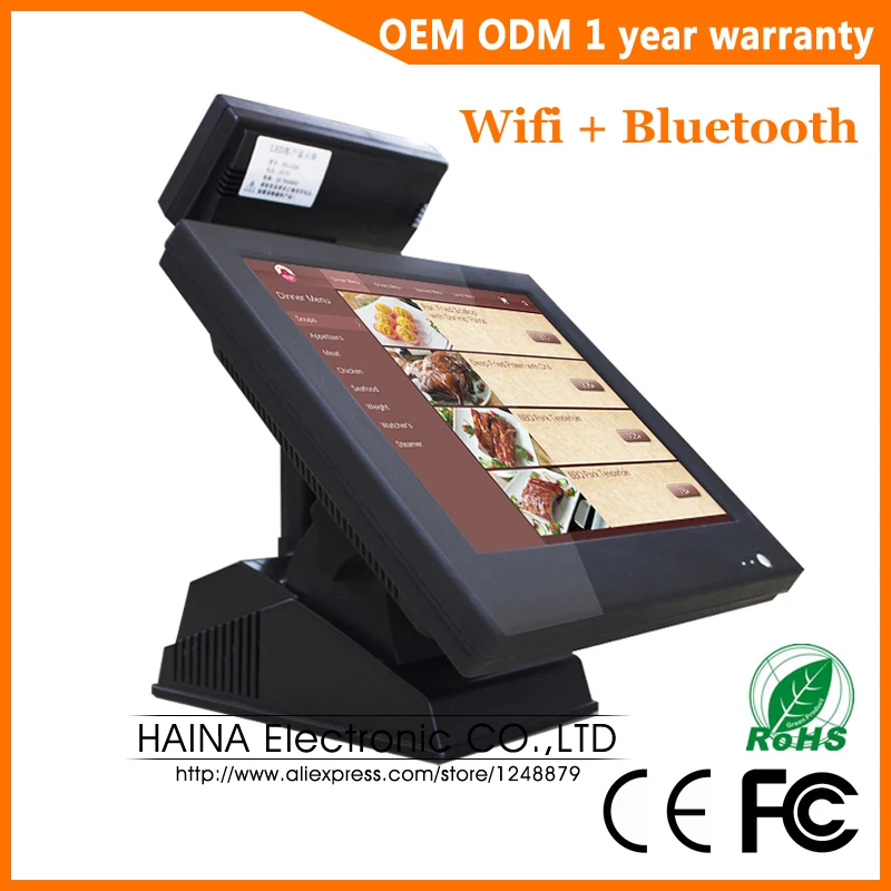 

Haina Touch 15 inch VFD POS Machine Touch Screen Wifi Bluetooth POS System