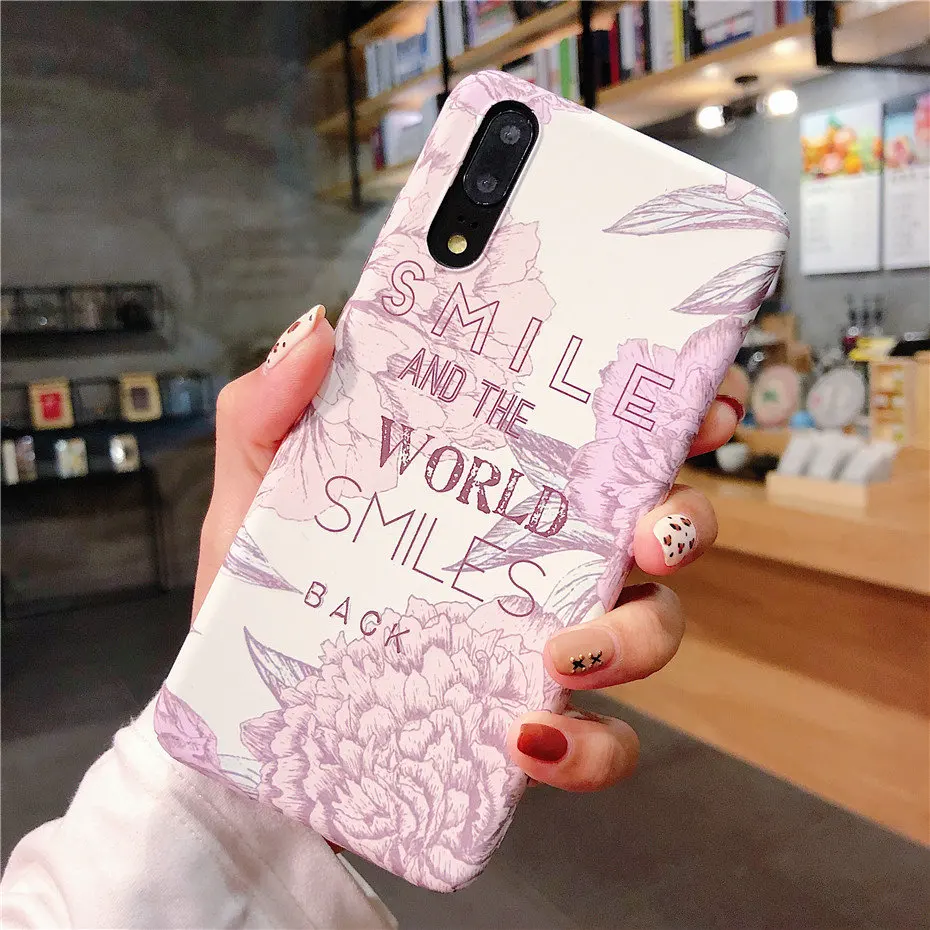 MOUSEMI Case On For Huawei P20 Lite Phone Case Hard Cases Flower For Huawei Honor 10 Nova 3E P20 Pro, For Huawei P20 Lite Case   (2)