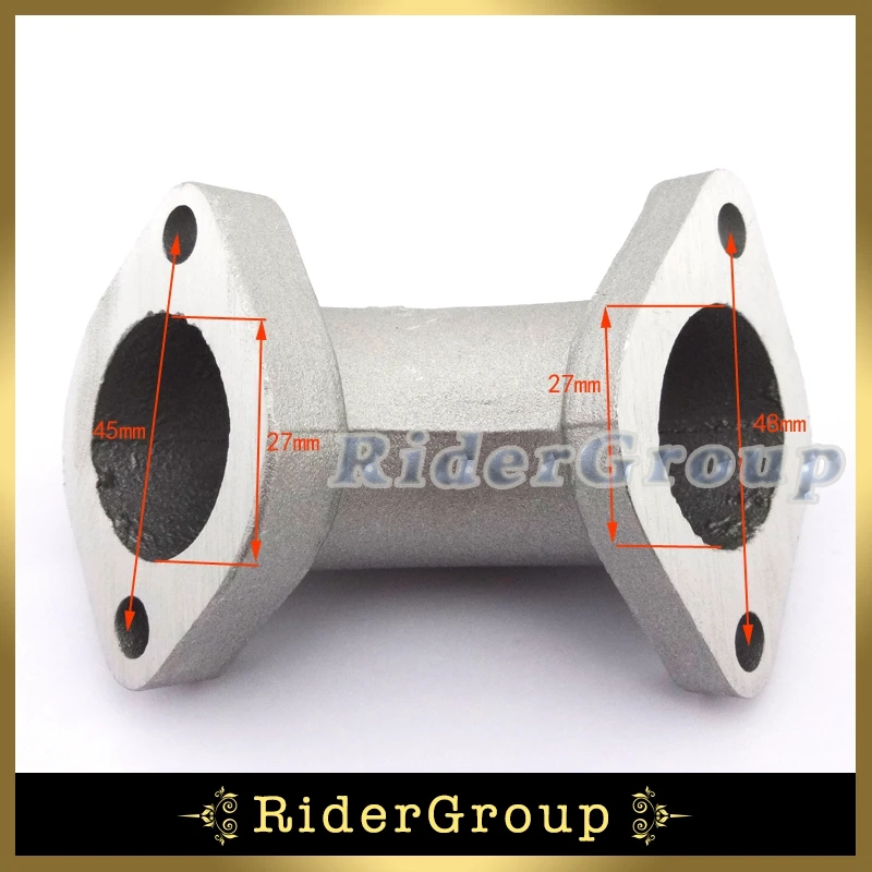 Pit Dirt Bike Inlet Intake Manifold Pipe 27mm Angled 0 Degree YX 06 For