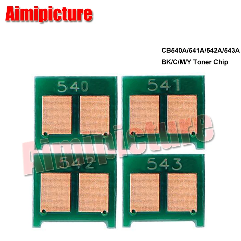 Чип картриджа с тонером CB540A 540A 541A 542A 543A CM1312 CM1210 CP1215 CP1518 CP1517 CP1519 для цветного