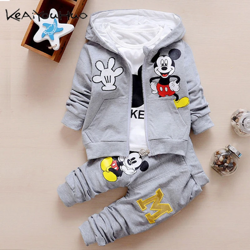 

Toddler Boys Costume For Girls Clothing Sets Spring Autumn Kids Outfits T-shirt+Pants 3pcs Tracksuit Children Clothes Sport Suit