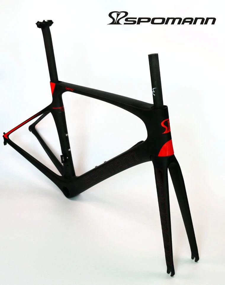 Perfect Newest 3 colors SPOMANN Racing 700C Road bike matte UD full carbon fibre bicycle frames+fork+seatpost+headsets+BB Free shipping 22