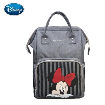 

Disney Mickey Minnie Nappy Bag Travel Diaper Bag Bolsa Maternidade Waterproof Stroller Bag USB Baby Bottle Warmer
