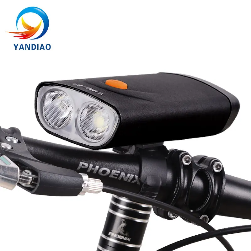 

YANDIAO Usb Rechargeable Bike Light Front Handlebar Cycling Led Light Battery Flashlight Torch Headlight Bicycle Accessories