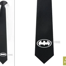 Супер герой Бэтмен Символ Мужской Жаккардовый тканый узкий галстук 2," 6 см Галстук Свадебная вечеринка галстук для жениха запонки LK007M