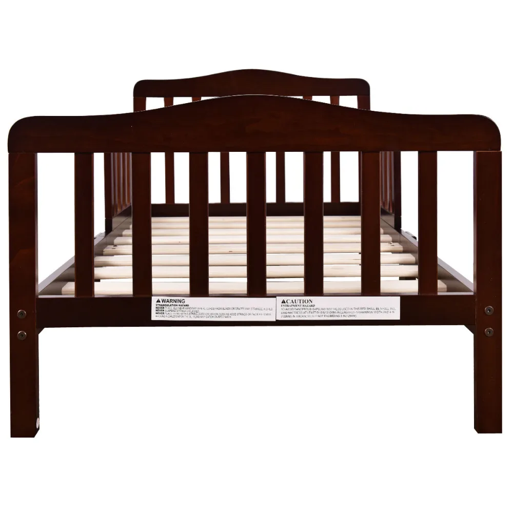 Murah Bayi Balita Tidur Anak Anak Bedroom Furniture Kayu w Keselamatan Rel Espresso BB4596BN