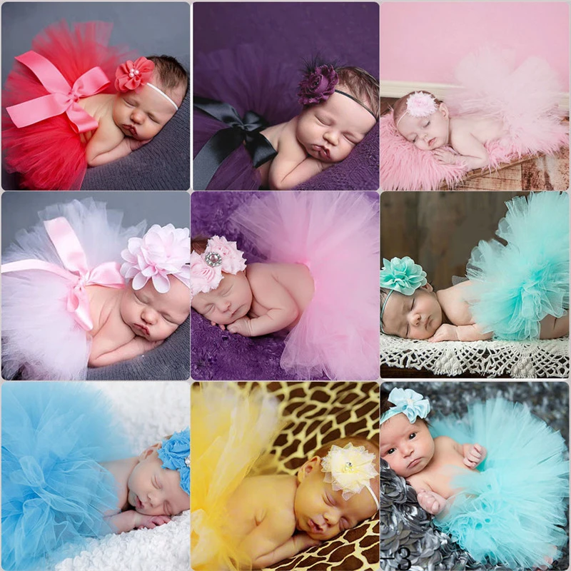 Милая юбка-пачка для новорожденных девочек и повязки на волосы для фотографирования, костюм, одежда для маленьких девочек с цветочным принтом+ повязка на голову, фото