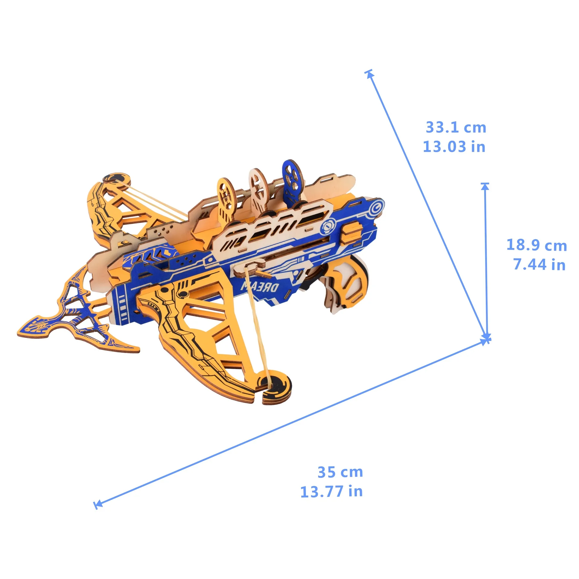 Corte a Laser Puzzle de Madeira Arco de Gelo Brinquedos para Crianças Criança para o Presente Faça Você Mesmo Conjunto Kit 3 Correndo Arma Meninos Natal 3d 3 Quebra-cab.